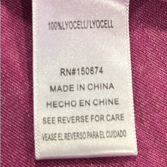 Billy T fuchsia color tiered drop waist button down shirt dress size L - Picture 7 of 8